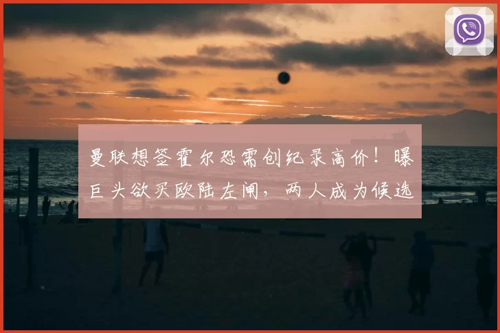 曼联想签霍尔恐需创纪录高价!曝巨头欲买欧陆左闸,两人成为候选
